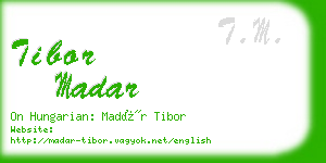 tibor madar business card